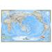 National Geographic Maps World Classic Pacific Centered Wall Map in Blue | 30 H x 46 W x 0.25 D in | Wayfair RE01020326