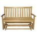 Regal Teak Teak Glider Garden Outdoor Bench Wood/Natural Hardwoods in Brown/White | 38.5 H x 55.5 W x 24 D in | Wayfair RGL-11