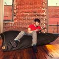 Jaxx Large Bean Bag Chair & Lounger Fade Resistant/Denim, Metal in Black | 15 H x 44 W x 64 D in | Wayfair 15292400