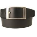 Mens Quality Leather Belt Made in UK, 1 3/8" Wide (35mm) Black - (BD000435BLK-46-50) XXL