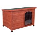 Woody Flat-Roofed Dog Kennel Size L: 116x79x82/72cm (LxWxH)