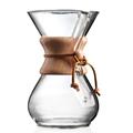 Chemex CHEM6WOOD 6-Cup Wood Neck Coffee Maker - Clear