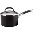 Circulon Premier Professional Large Saucepan 18cm - Induction Saucepan Non Stick with Glass Lid & Stainless Steel Base, Dishwasher Safe, Black