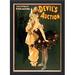 The Artwork Factory Devils Auction I Framed Vintage Advertisement Paper, Metal in Brown/Yellow | 25.13 H x 18.13 W x 1.13 D in | Wayfair 55052