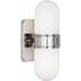 Jonathan Adler Rio 2 - Light Wall Sconce Glass/Metal in Gray | 13 H x 4.25 W x 5.5 D in | Wayfair S777