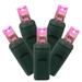 Vickerman 34676 - 100 Light 50' Green Wire Pink LED Wide Angle Miniature Christmas Light String Set with 6" Spacing (X6G6110)