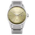 French Connection Men's Quartz Watch with Gold Dial Analogue Display and Silver Stainless Steel Bracelet FC1145TM