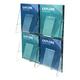 Deflecto Stand Tall Wall Literature Rack 4 x A4 Pockets Clear Ref 56001