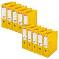 Esselte, A4 Lever Arch File, 75 mm Spine, 500 sheets Capacity, PP, Plastic Cover, No. 1 Mechanism, Files & Folders, Yellow, Pack 10,628541