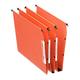 Esselte Dual Lateral Suspension Files, A4, 30mm Capacity, Pack of 25 Connectable Files, Tabs Included, Orange, Orgarex Range, 21629