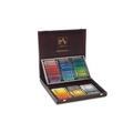 Caran Dache Wooden box with 84 assorted colours