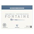 Clairefontaine - Ref 96422C - Fontaine Cloud Texture Watercolour Glued Pad (15 Sheets) - 30 x 40cm Size, 300gsm Paper - Suitable for Watercolour Artwork