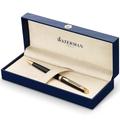 Waterman HÃ©misphÃšre Ballpoint Pen | Gloss Black with 23k Gold Trim | Medium Point | Blue Ink | Gift Box