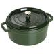 STAUB Cast Iron Roaster/Cocotte, Round, 28 cm, 6.7 L, Basil/Green