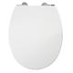 Croydex Haughton Premium Toilet Seat Soft Close, Adjustable Hinges Fit All Standard Toilets, Heavy Duty White Thermoset Plastic, Bottom Fixing, Quick Release Toilet Seat