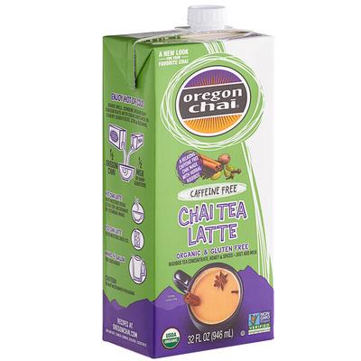 Oregon Chai Organic Caffeine Free Chai Tea Latte 1:1 Concentrate 32 fl. oz.