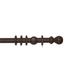 Rolls Woodline 35mm Wooden Ball Curtain Pole Set, Dark Oak, 240cm