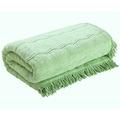 The Bettersleep Company Candlewick Bedspread Luxury Traditional Bed Throw Single Bed Green