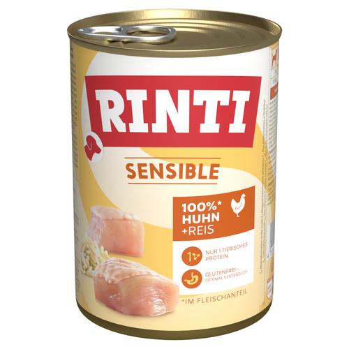 6x400g Sensible Huhn & Reis Rinti Hundefutter nass