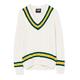 Gunn & Moore GM Cricket Sweater Green/Yellow Large Boys