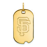 Women's San Francisco Giants 14k Yellow Gold Small Dog Tag Pendant