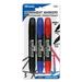 BAZIC Permanent Marker Chisel Tip Assorted Color Markers (3/Pack) 1-Pack
