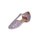 Roch Valley Glitter Greek Sandals with Suede Sole 6.5 Silver