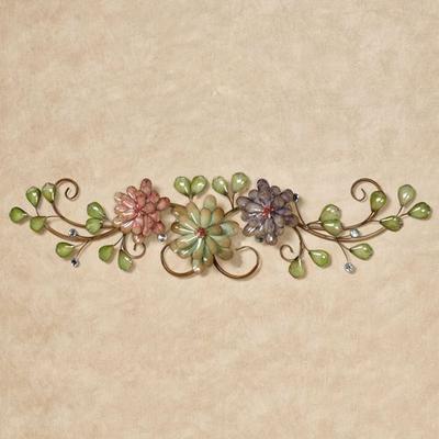 Spring Grace Floral Wall Topper Brown , Brown