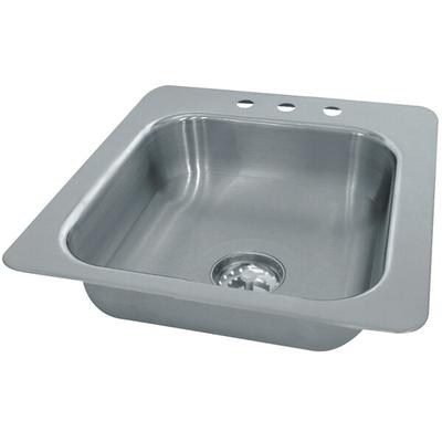 Advance Tabco SS-1-2321-12 Smart Series Single Bowl Drop-In Sink - 20" x 16" x 12" Bowl