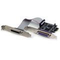 StarTech.com 2 Port PCI Express Parallel IEE1284 Schnittstellenkarte - PCIe Low Profile Adapter Karte DB25 (Buchse)