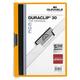 Durable DURAClip 30 A4 Clip Folder | Holds Up to 30 Sheets of A4 Paper | Robust Metal Sprung Clip | Pack of 25 Orange Coloured Files