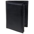 Mens LUXURY Slim Italian LEATHER WALLET by Visconti; Monza Collection Gift Box (Black)