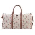 Signare Tapestry Large Duffel Bag Overnight Bags Weekend Bag for Women with Flora Design (Pink Rose BHOLD-RSPK)