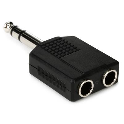 Hosa GPP-359 Dual 1/4-inch TRS Female to 1/4-inch TRS Male Adapter