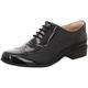 Clarks Womens Casual Clarks Hamble Oak Leather Shoes In Black Patent Wide Fit Size 5.5