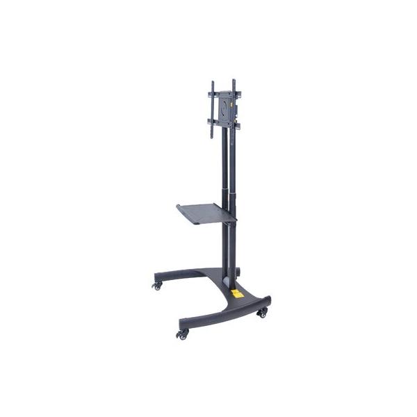 luxor-workplaceessentials-gray-fixed-floor-stand-mount-for-lcd-w--shelving,-holds-up-to-100-lbs-metal-|-65.5-h-x-32.75-w-in-|-wayfair-fp2500/