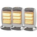 3 X Halogen HEATERS 400W/800W/1200W Heater Home Office OSCILLATING Rotating New