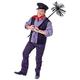 Mens Black, Grey, & Red Chimney Sweep Adult Costume Set - Stylish Design, Perfect for Themed Parties, Halloween, World Book Day, & Dress Up
