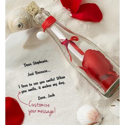 1-800-Flowers Everyday Gift Delivery Personalized Message In A Bottle Just Because Red | Happiness Delivered To Their Door