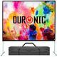 Duronic Fast Fold PS100 Portable 100" (Screen: 203cm(w) X 152cm(h)) Front Projection Projector Screen 4:3 - with Wheeled Case