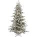 Vickerman 31072 - 6.5' x 53" Artificial Flocked Sierra Pine 400 Warm White Italian LED Lights Christmas Tree (A861866LED)