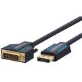 Clicktronic DisplayPort / DVI-D Adapterkabel / Full HD 1080p (60 Hz) / DisplayPort-Stecker > DVI-D-Stecker Dual-Link (24+1 pin) / Monitorkabel mit vergoldeten Steckern / 3 Meter