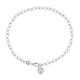 Amor Armband 925 Sterling Silber Damen Armschmuck, mit Zirkonia synth., 19 cm, Silber, Herz, Kommt in Schmuck Geschenk Box, 9048120