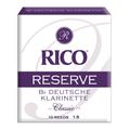 Rico Reserve by D'Addario Bb-Klarinettenblätter | Hochpräzise gefertigt | Deutsch | Klarinettenblätter 1,5 Stärke | 10er-Packung | Kraftvoller warmer Ton | Angenehmes Spielgefühl