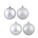 Vickerman 25035 - 4.75" Silver 4 Finish Ball Christmas Tree Ornament (4 pack) (N591207A)