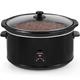 Andrew James Slow Cooker, Removeable Easy Clean Ceramic Bowl, 3 Temperature Settings, Energy Efficient, Tempered Glass Lid, Cool Touch Handles & Non-Slip Feet (Black, 8L)