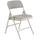 National Public Seating 2202 Gray Metal Folding Chair with 1 1/4&quot; Graystone Fabric Padded Seat
