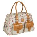 Lassig Vintage Metro Style Diaper Bag includes matching Bottle Holder, Changing Mat and Stroller Hooks, Rosebud Fairytales