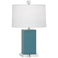 Robert Abbey Harvey Steel Blue Glazed Ceramic Accent Lamp