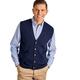 WoolOvers Mens Lambswool Knitted Waistcoat Navy, M